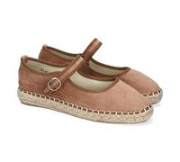 shoes&blues.es 92582 Bailarina Alpargata de Mujer con Yute, Comodas, Diseno Moderno con Punta Redonda y Cierre de Hebilla para un Ajuste Comodo, Ideales para Primavera-Verano. Kaki Talla 41