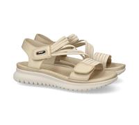 shoes&blues.es 93539 Sandalia Plana de Mujer Diseno Moderno y Ligero con Doble Cierre de Cierre autoadherente y Tiras elasticas para Mayor Comodidad., Ideales para Primavera Verano. Oro Talla 39