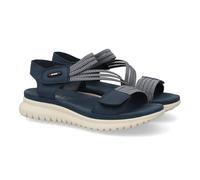 shoes&blues.es 93545 Sandalia Plana de Mujer Diseno Moderno y Ligero con Doble Cierre de Cierre autoadherente y Tiras elasticas para Mayor Comodidad., Ideales para Primavera Verano. Marino Talla 38