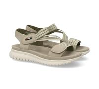 shoes&blues.es 93573 Sandalia Plana de Mujer Diseno Moderno y Ligero con Doble Cierre de Cierre autoadherente y Tiras elasticas para Mayor Comodidad., Ideales para Primavera Verano. Verde Talla 38