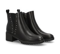 shoes&blues.es 95087 Botin para Mujer Estilo Chelsea, con Tacon Ancho, Adorno de Tachuelas y Elasticos. Ideal para Temporada Otono Invierno. Negro Talla 37