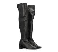 shoes&blues.es 95852 Bota de Cana Alta para Mujer con Diseno Elegante. Tacon Ancho y Cierre de Cremallera. Ideal para Otono Invierno. Negro Talla 38