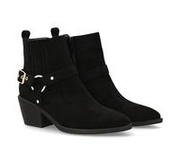 shoes&blues.es 96595 Botin de Mujer Estilo Cowboy con Tira Decorativa con Hebilla y aro metalico Lateral. Tacon Cuadrado Ideal Temporada Otono Invierno. Negro Talla 39