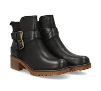 shoes&blues.es 96769 Botin de Mujer con Tacon. Ideal Otono e Invierno. Doble Hebilla Dorada Decorativa en el Lateral. Cierre Lateral con Cremallera. Negro Talla 38