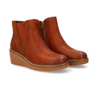 shoes&blues.es 97074 Botin para Mujer con Cuna y Elastico en el Lateral, Estampado Liso y Cierre de Cremallera. Ideal para Otono Invierno. Comodo, para Uso Diario. Cuero Talla 39