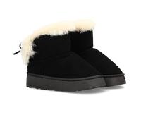 shoes&blues.es 97228 Bota para Invierno con Exterior Afelpado y Detalle de Borreguito. Suela de Plataforma Antideslizante. Ideal para Mujer. Negro Talla 39