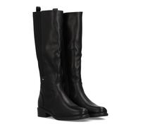 shoes&blues.es 97281 Bota Alta con Cana Elastica. Estampado Liso y Cierre de Cremallera, Suela Plana con Tacon. para Mujer Ideal Temporada Otono Invierno. Negro Talla 36