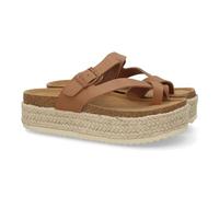 shoes&blues.es Sandalia de Plataforma para Mujer, diseño de Tiras, sujeccion Empeine y Dedo. Cierre Ajustable de Hebilla en el Empeine. Suela de Esparto Comoda y Ligera Ideal Verano