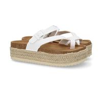 shoes&blues.es Sandalia de Plataforma para Mujer, diseño de Tiras, sujeccion Empeine y Dedo. Cierre Ajustable de Hebilla en el Empeine. Suela de Esparto Comoda y Ligera Ideal Verano