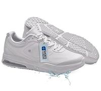 Shoes for Crews Evolution II, Zapatos de Trabajo Hombre con Suela Antideslizante y Protección contra Tropiezos, Zapatos Ligeros y Repelente al Agua, Blancos