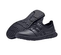 Shoes for Crews LILA Karina - Zapatos de trabajo ligeros para mujer, antideslizantes, resistentes al agua, color negro o blanco, Negro -, 37.5 EU