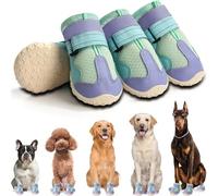 Shoes for Dogs for Hot Pavement, Breathable Dog Anti-Slip Rubber Boots for Summer, Paw Protector for Outdoor Walking Winter Snow (Purple Green,0#-1.67x1.57 in)
