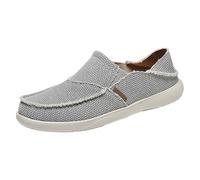 Shoes for Men Casual Herren Schuhe Slip On Schlappen Dicke Sohle Halbschuhe atmungsaktiv bequem Walking schuhe leichte Schlupfen Schuhe Sommerschuhe Freizeitschuhe ohne Schnuersenkel, gris, 41 EU