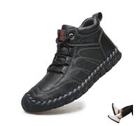 Shoes, Shoes for Men, Good Arch Support & Non-Slip, Men's Casual Leather, Non-Slip Outdoor Breathable (Black,32 2/3)