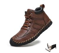 Shoes, Shoes for Men, Good Arch Support & Non-Slip, Men's Casual Leather, Non-Slip Outdoor Breathable (Brown,32 1/3)