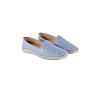Shoetopia Mocasines misioneros para niñas, Azul, 3 UK