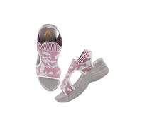 Shoetopia Sandalias de tacón de cuña para mujer, Gris, 4 UK