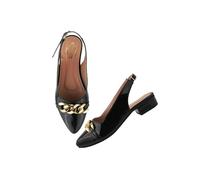 Shoetopia Zapatos planos tipo ballet con hebilla para mujer, Bronce, 25 EU