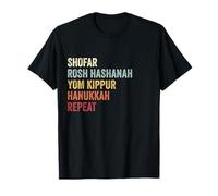 Shofar Rosh Hashanah Yom Kippur Hanukkah Repeat Jewish Elul Camiseta