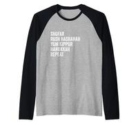 Shofar Rosh Hashanah Yom Kippur Hanukkah Repeat Jewish Elul Camiseta Manga Raglan