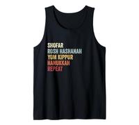 Shofar Rosh Hashanah Yom Kippur Hanukkah Repeat Jewish Elul Camiseta sin Mangas
