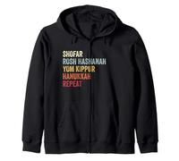 Shofar Rosh Hashanah Yom Kippur Hanukkah Repeat Jewish Elul Sudadera con Capucha