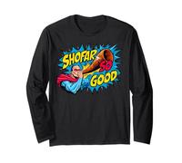 Shofar So Good Rosh Hashanah Judío Año Nuevo Cómic Niños Niños Manga Larga