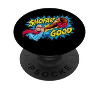Shofar So Good Rosh Hashanah Judío Año Nuevo Cómic Niños Niños PopSockets PopGrip Adhesivo