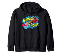 Shofar So Good Rosh Hashanah Judío Año Nuevo Cómic Niños Niños Sudadera con Capucha