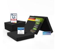 SHOGAZI Colchón plegable de 90 x 190 x 12 cm, colchón para invitados plegable, fabricado en Alemania, colchón plegable de espuma fría ortopédica, color antracita