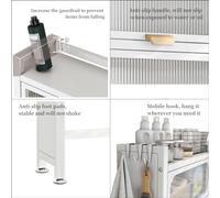 SHOGUM Mueble Lavadora sobre Inodoro WC - Estanteria para Baño Encima Inodoro White