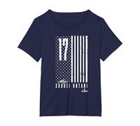 Shohei Ohtani Vintage American Flag Los Angeles Baseball Camiseta, Mujer Tallas Grandes, Azul Marino, 5XL Grande