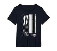 Shohei Ohtani Vintage American Flag Los Angeles Baseball Camiseta, Mujer Tallas Grandes, Negro, 2XL Grande