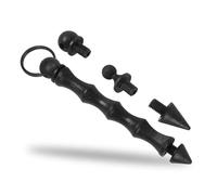 SHOKE - Porte-clés Kubotan pour la Défense Personnelle - Matériel de Police Résistant et Sûr - Fabriqué en PVC - Comprend 5 Embouts Interchangeables et un Sac à Trous - Anneau non inclus