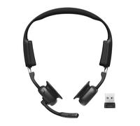 SHOKZ OpenMeet UC Auricular Bluetooth doble de diseño abierto | certificado para plataformas UC | con adaptador Bluetooth USB-A