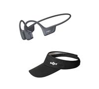 SHOKZ OpenRun Pro 2 Auriculares Deportivos de conducción ósea y Visera Superior Abierta, Sombrero Deportivo Ligero y Suave para Exteriores, con protección UV, Ideal para Correr, Tenis, Golf y Viajes,