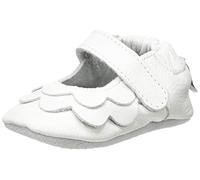 Shoo Shoos - Zapatitos de piel suela blanda, talla S, estilo volantes blancos
