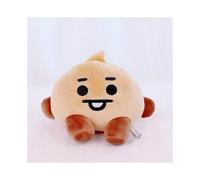 (SHOOKY) KPOP BTS BT21 Muñeca sentada de 20 cm Juguete de peluche para bebé TATA COOKY CHIMMY KOYA SHOOKY MANG