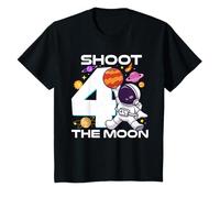 Shoot 4: The Moon Astronaut, niño Que Cumple 4 años, Space Galaxy Camiseta