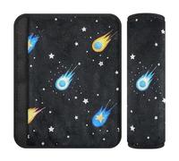 Shooting Stars - Paquete de 2 fundas para correa de cinturón, conducción más cómoda, fundas para cinturones de seguridad para avión, sedán, mochila de 10 x 7.7 pulgadas, accesorios para carro
