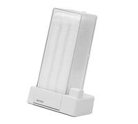 SHOOYIO 2 soportes de algodón cosméticos inteligentes con control táctil, dispensador de pared con almacenamiento desmontable para el cuidado de la piel, soporte automático de almohadilla de algodón