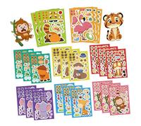 SHOOYIO 8 calcomanías de personajes adorables para tabletas, mejoras de piel, materiales creativos para proyectos de manualidades, calcomanías creativas para niños