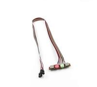 SHOOYIO Adaptador de cable USB de 3,5 mm con 2 puertos USB, tarjeta de expansión, panel frontal para PC e interfaz frontal de chasis de ordenador