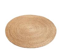 SHOOYIO Alfombra de paja trenzada tejida a mano natural redonda para yoga, fitness, descanso al aire libre, relajación, decoraciones de cocina