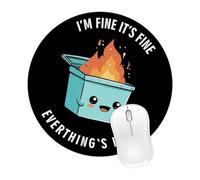 SHOOYIO Alfombrilla de mouse flexible con impresión de basura, incluye base de sujeción firme para oficina en casa, almohadilla divertida para cubo de basura