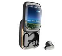 SHOOYIO Auriculares de radio con control táctil, pantalla a color, tecnología de observación de reiteración, IPX5, a prueba de humedad, auriculares de radio verdaderos para desplazarse