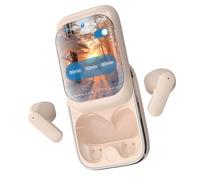 SHOOYIO Auriculares de radio con control táctil, pantalla a color, tecnología de observación de reiteración, IPX5, a prueba de humedad, auriculares de radio verdaderos para desplazarse