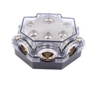 SHOOYIO Bloque de distribución eléctrica automotriz con cubiertas ignífugas de ABS, terminales chapados, adecuado para amplificadores, bloque de conector eléctrico estéreo de coche