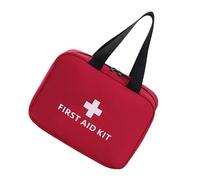 SHOOYIO Bolsa organizadora médica portátil impermeable con múltiples compartimentos, bolsa de color rojo para emergencias en el hogar, coche, gran capacidad