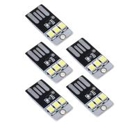 SHOOYIO Bombilla LED USB de 0,2 W para portátil, PC, Powerbank, lámpara de noche, tarjeta de bolsillo, llavero de alimentación USB, luz nocturna, lámpara delgada